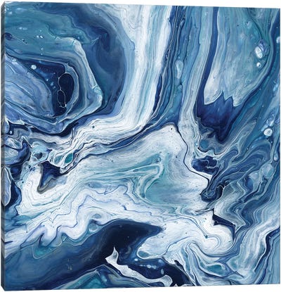 Blue Sea Agate Canvas Art Print - Katrina Craven
