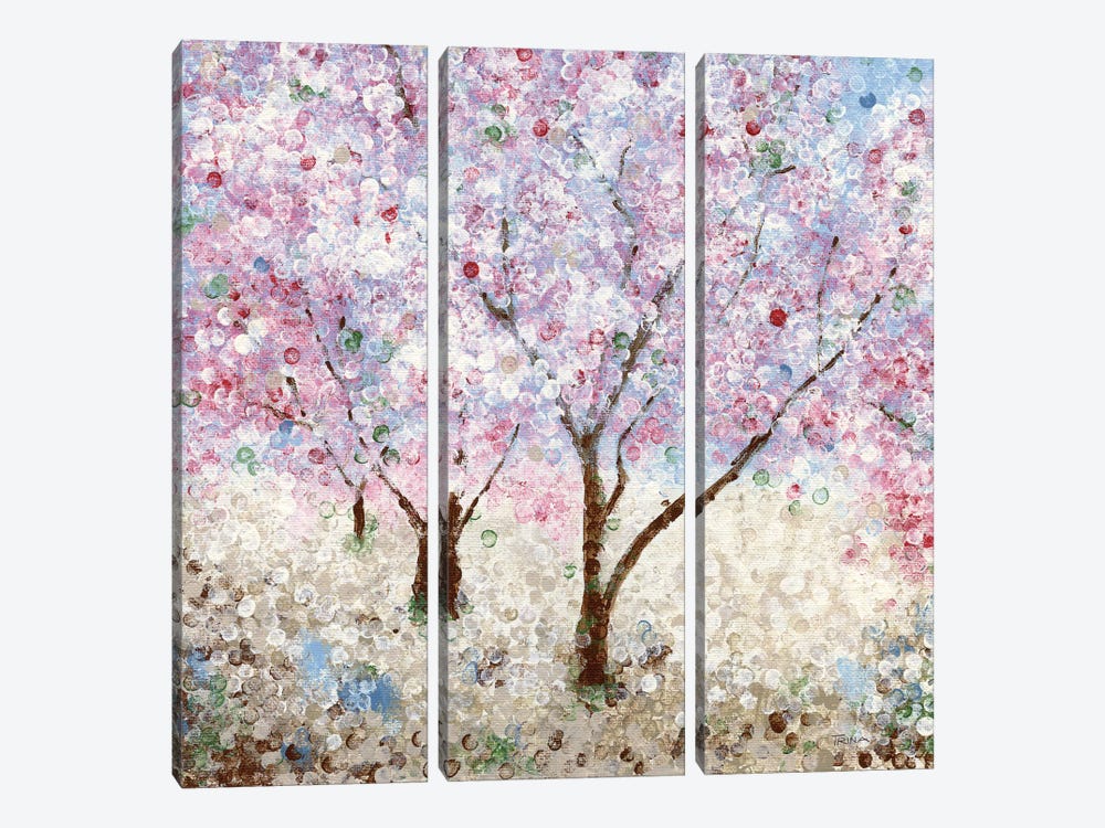 Cherry Blossom Festival II by Katrina Craven 3-piece Canvas Artwork