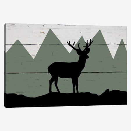 Mountain Deer Canvas Print #KAT91} by Katrina Craven Canvas Wall Art