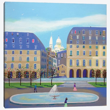 Montmartre, Je t'aime! Canvas Print #KAV12} by Katrina Avotina Canvas Artwork