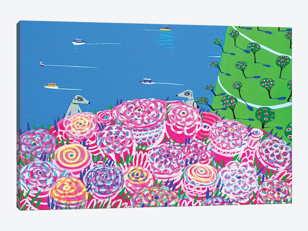 Enjoying The Roses by Katrina Avotina 1-piece Canvas Wall Art