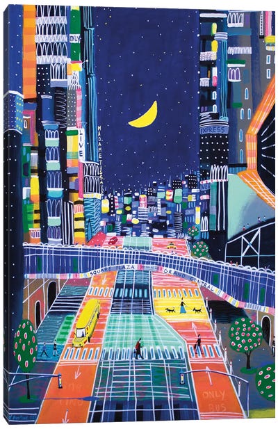Downtown Skyline Canvas Art Print - Katrina Avotina