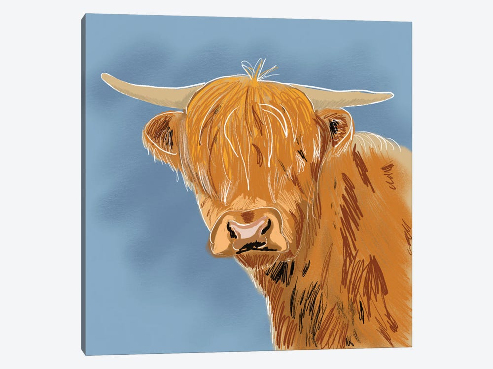 Highland Cow by Kali Wilson 1-piece Canvas Wall Art