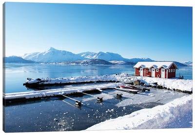 Fishing Dock on the Fjord Canvas Art Print