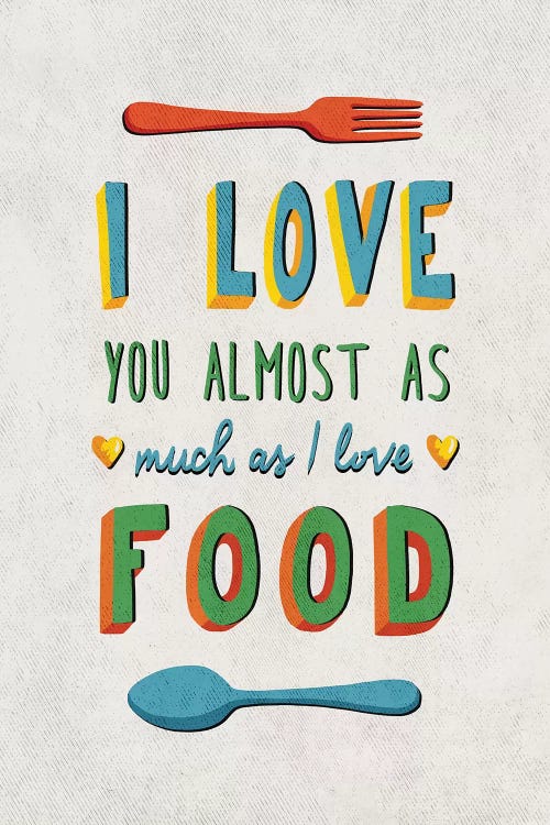 I Love Food by Ester Kay canvas print