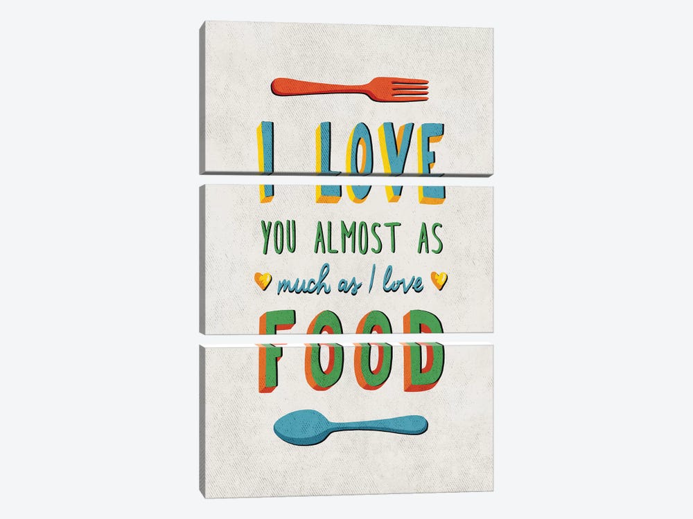I Love Food by Ester Kay 3-piece Canvas Artwork