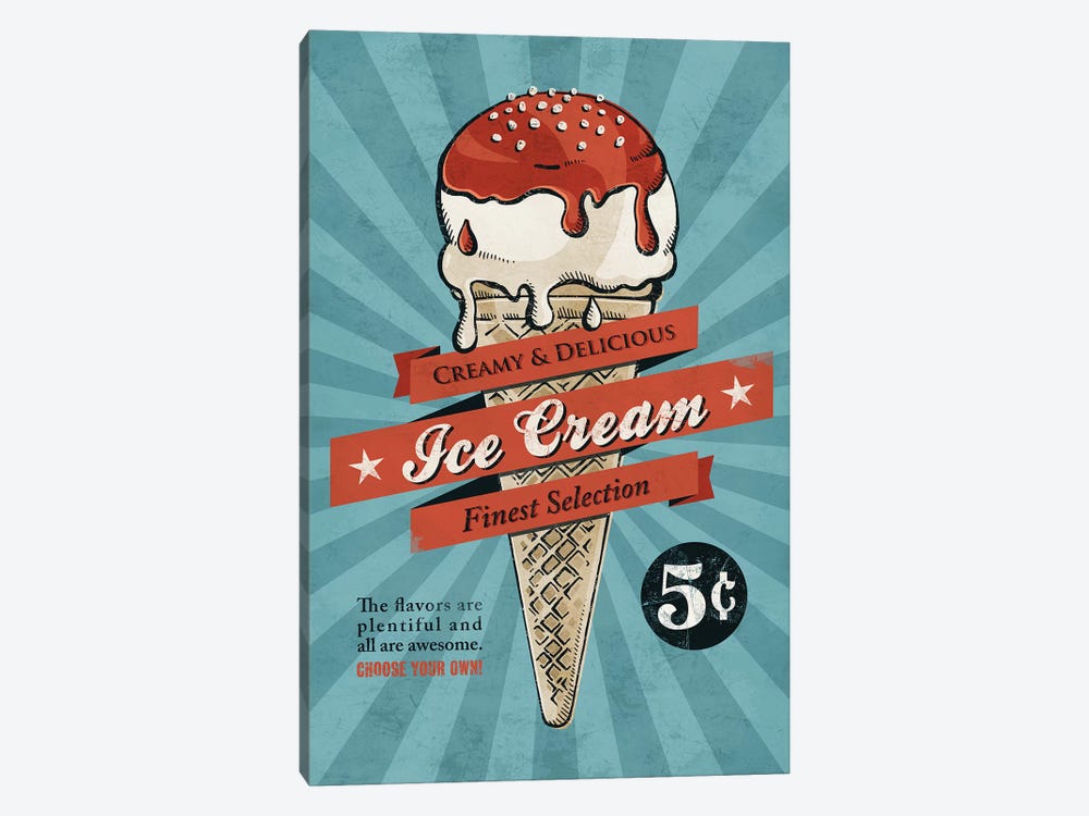 Ice Cream 1-piece Canvas Art Print