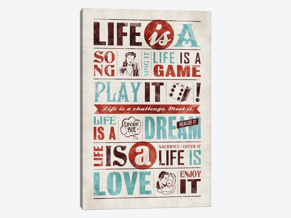 Life Is by Ester Kay 1-piece Canvas Art Print