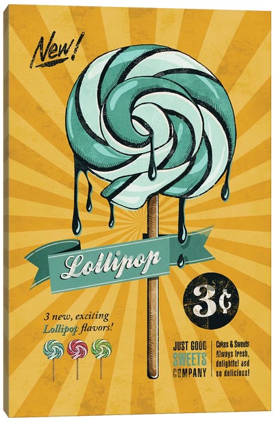 Lollipop Canvas Art Print - Vintage Kitchen Posters