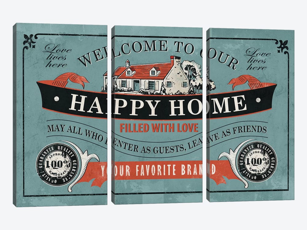 Our Home by Ester Kay 3-piece Canvas Art