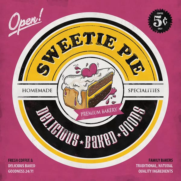 Vintage Kitchen Posters: Sweetie Pie by Ester Kay
