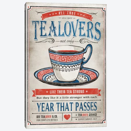 Tea Lovers Canvas Print #KAY39} by Ester Kay Canvas Art Print