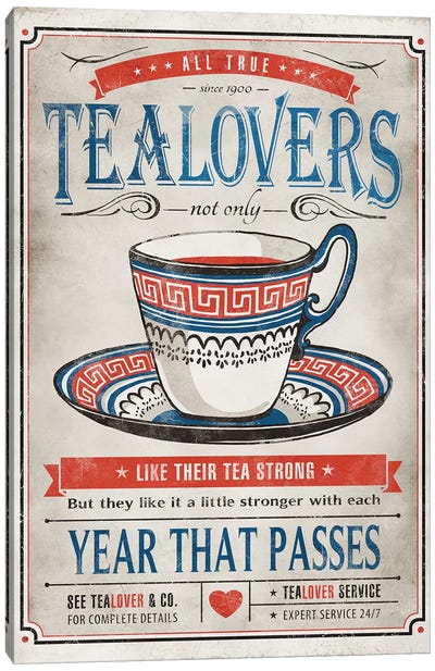Tea Lovers Canvas Art Print - Retro Redux
