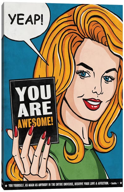 You Are Awesome Canvas Art Print - Ester Kay