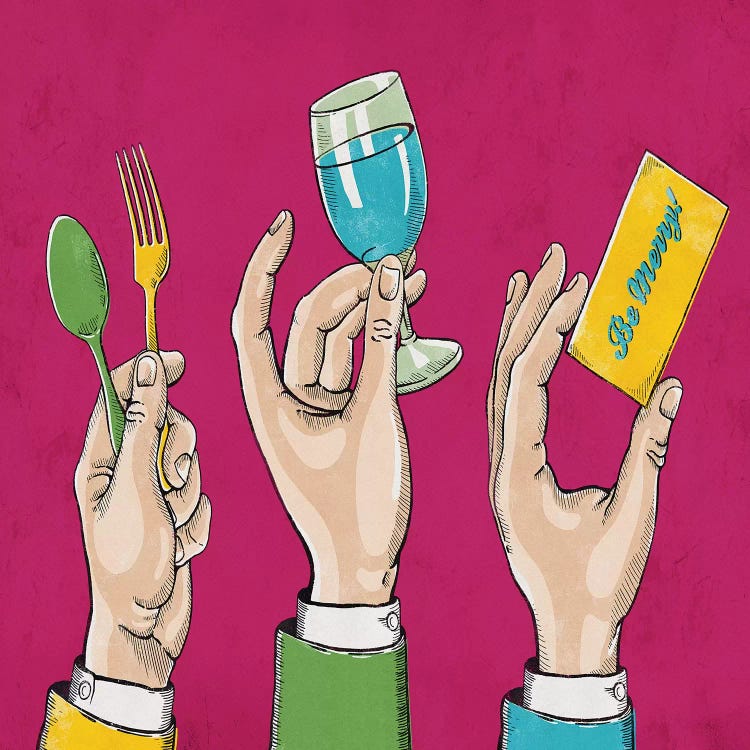 Eat Drink Be Merry by Ester Kay wall art