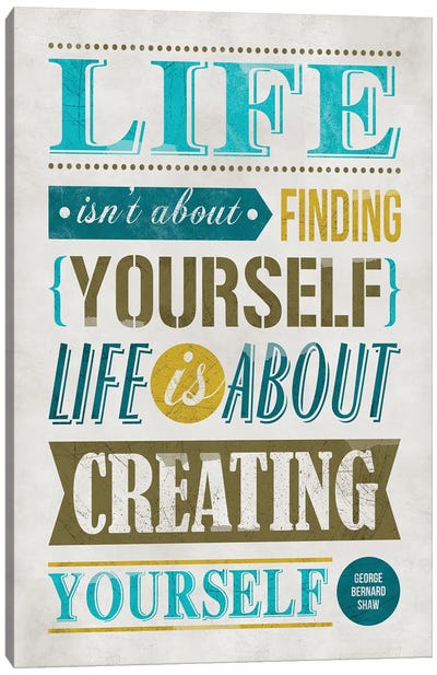 Create Yourself Canvas Art Print - Motivational