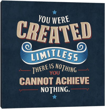 You Are Limitless Canvas Art Print - Determination Art