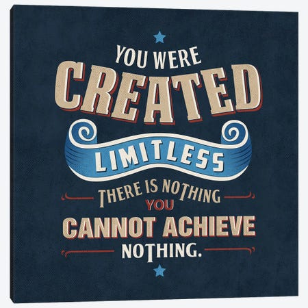 You Are Limitless Canvas Print #KAY61} by Ester Kay Canvas Artwork