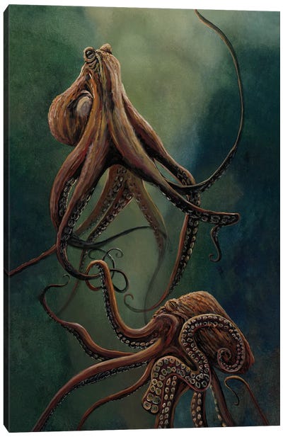 You Kraken Me Up Canvas Art Print - Octopus Art