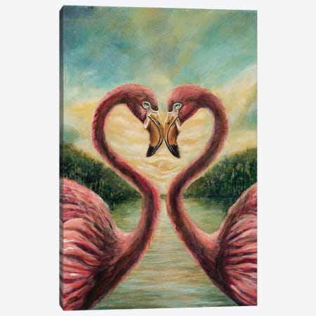 Flaming Hearts Canvas Print #KBA40} by Karin Brauns Canvas Wall Art