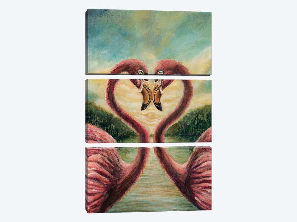 Flaming Hearts by Karin Brauns 3-piece Art Print