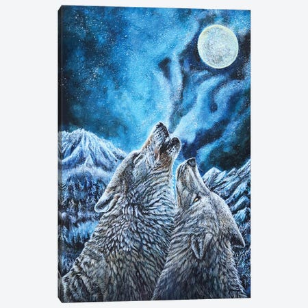 Midnight Howl Canvas Print #KBA60} by Karin Brauns Canvas Art