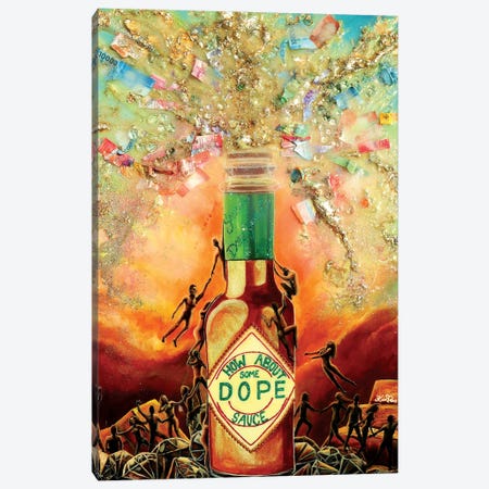 How About Some Dope Sauce Canvas Print #KBA67} by Karin Brauns Canvas Art Print