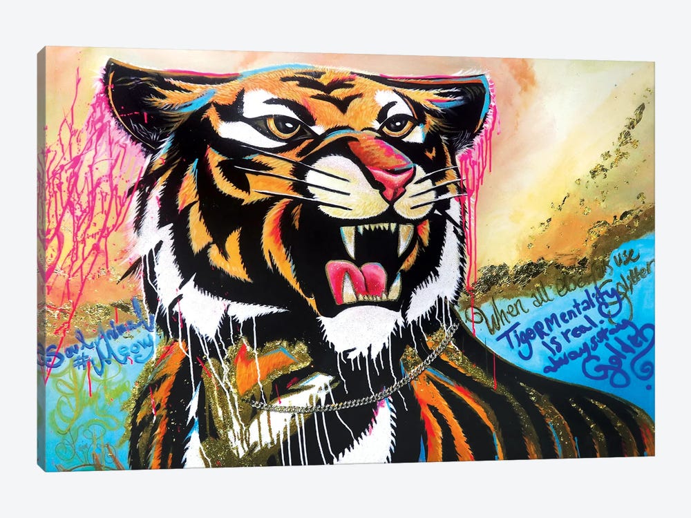 Tyson - The Tiger by Karin Brauns 1-piece Art Print