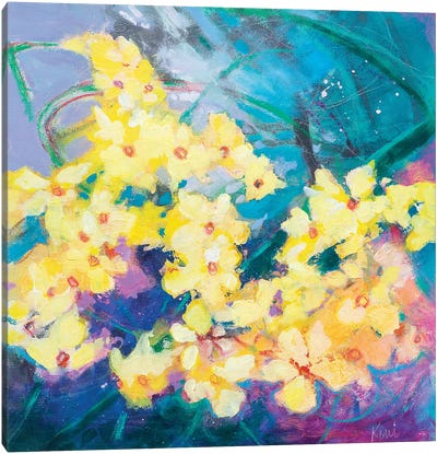 Daffodil Storm Canvas Art Print - Kerri McCabe