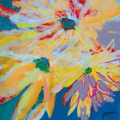 Three Sunflowers by Kerri McCabe canvas print