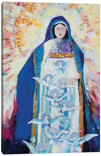 Mother Of Peace Pray For Us Canvas Art Print - Kerri McCabe