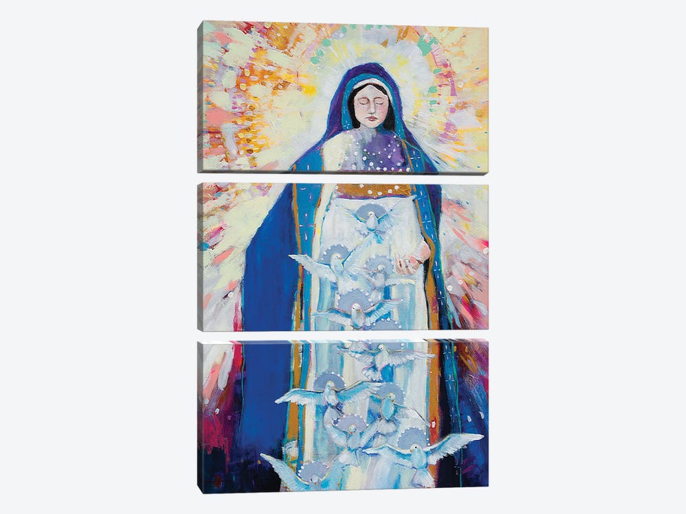 Mother Of Peace Pray For Us by Kerri McCabe 3-piece Canvas Art