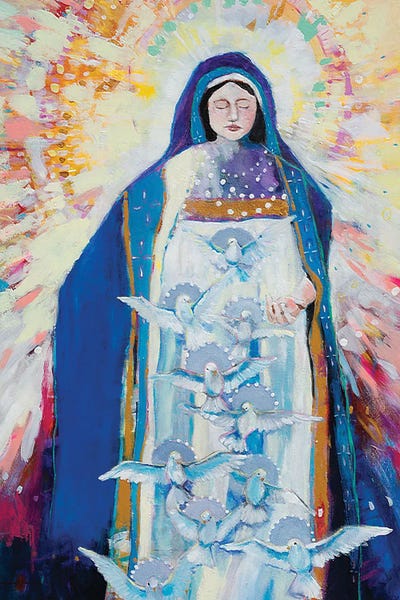 Doves & Pigeons: Mother Of Peace Pray For Us by Kerri McCabe
