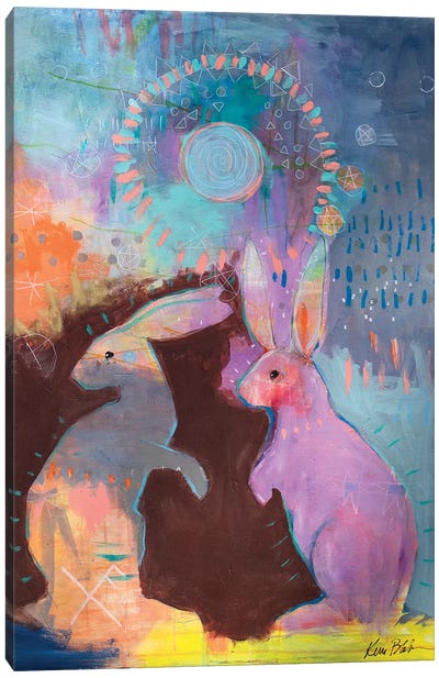 Rabbit Magic Canvas Art Print - Kerri McCabe