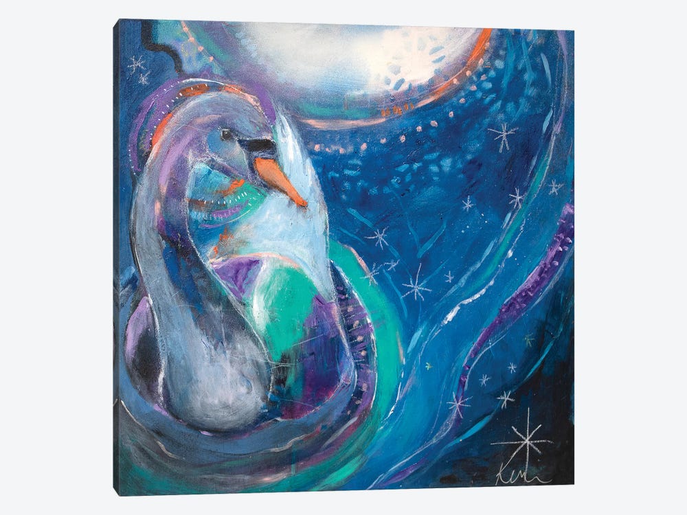 Ripples That Reach To The Moon by Kerri McCabe 1-piece Canvas Artwork