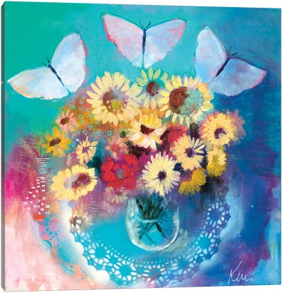 Summer's Gratitude Canvas Art Print - Sunflower Art
