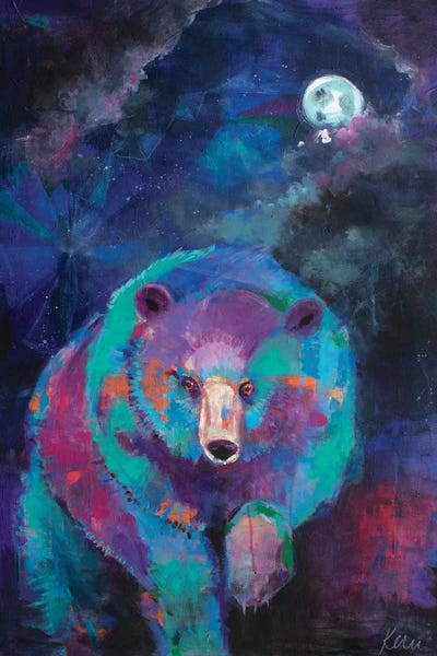 Bear's Nightly Wander by Kerri McCabe canvas print