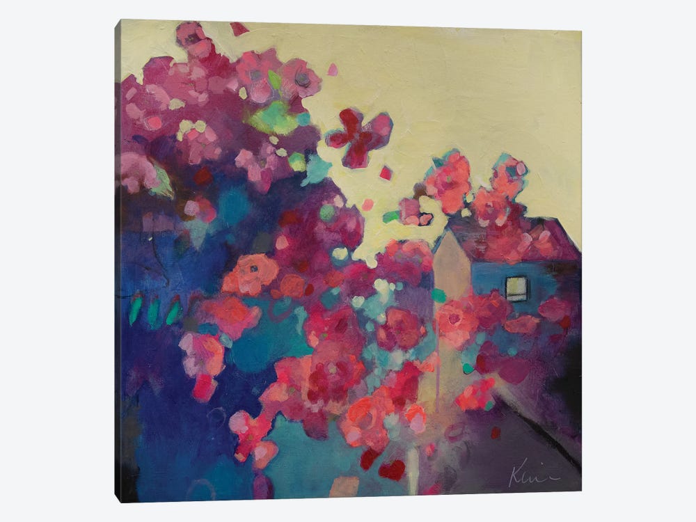 Home Behind The Cherry Blossoms by Kerri McCabe 1-piece Canvas Artwork
