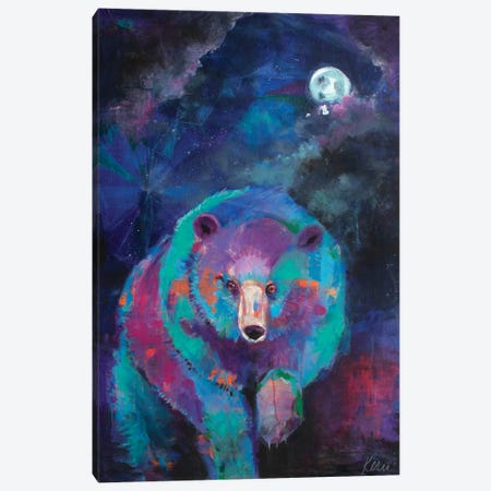 Bear's Nightly Wander Canvas Print #KBC4} by Kerri McCabe Canvas Art
