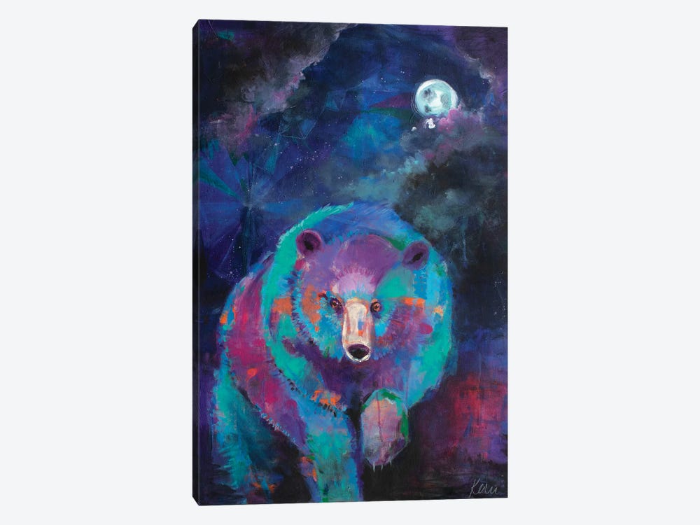 Bear's Nightly Wander by Kerri McCabe 1-piece Canvas Wall Art
