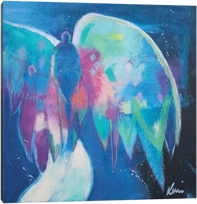 He Walks With The Stars Of Night Canvas Art Print - Wings Art