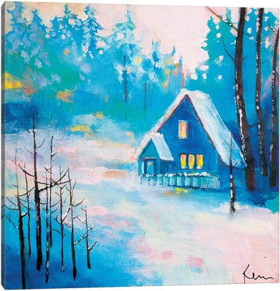 Snowy Solitude Canvas Art Print - Kerri McCabe