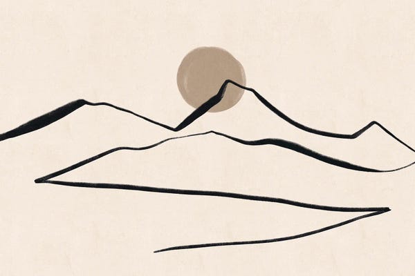 Mountain Sunrises & Sunsets: Linear Landscape I by Katie Beeh
