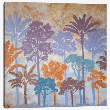 Tree Silhuettes Canvas Print #KBI16} by Katia Bellini Canvas Wall Art