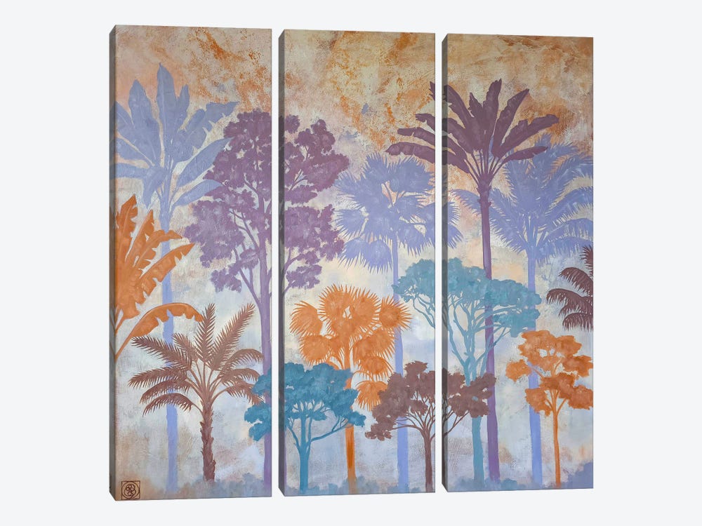 Tree Silhuettes by Katia Bellini 3-piece Canvas Print