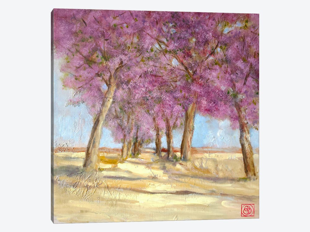Blooming Tree Alley by Katia Bellini 1-piece Canvas Art Print