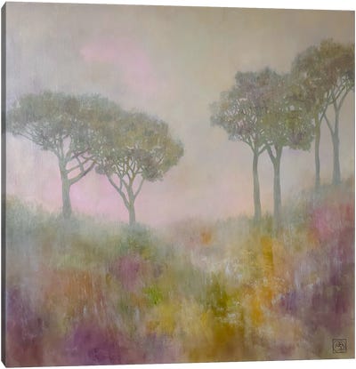 Woodland Scene II Canvas Art Print - Mist & Fog Art