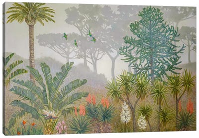 Botanical Garden II Canvas Art Print - Green Art