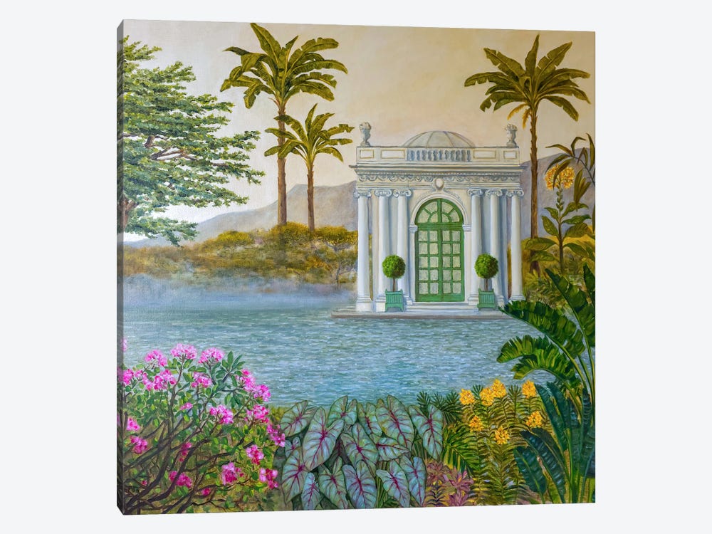 Botanical Gardens With Conservatory by Katia Bellini 1-piece Canvas Art