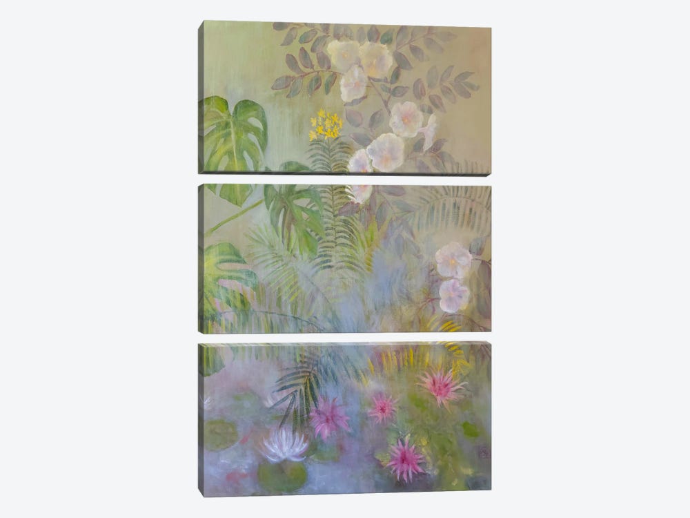 Flowering Pond by Katia Bellini 3-piece Canvas Print